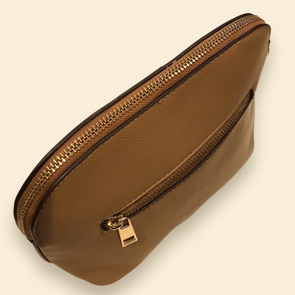 kate spade ♠️ Tan Coated Canvas Oversized Clutch / Wristlet (read description) - Picture 4 of 8